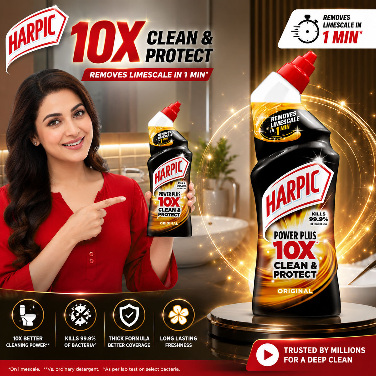 Harpic Power Plus 10X Toilet Cleaner 1 Litre (1)