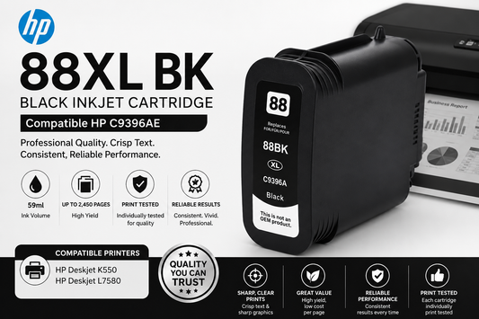 Compatible HP 88XLBK Black C9396AE Inkjet