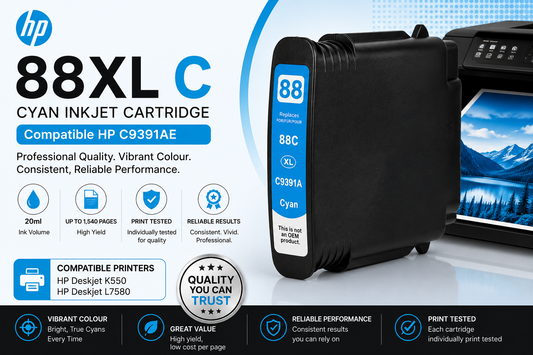 Compatible HP 88XLC Cyan C9391AE Inkjet