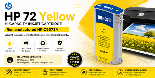 Remanufactured HP 72 Yellow Hi Cap C9373A Inkjet