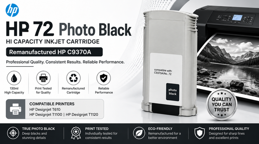 Remanufactured HP 72 Photo Black Hi Cap C9370A Inkjet