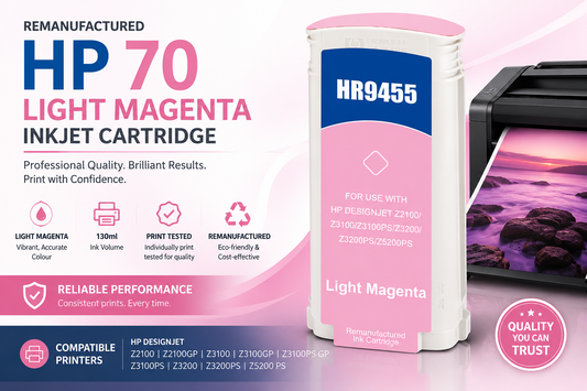 Remanufactured HP 70 Light Magenta C9455A Inkjet