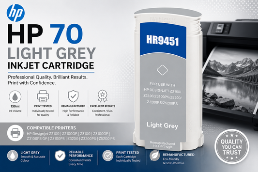 Remanufactured HP 70 Light Grey C9451A Inkjet