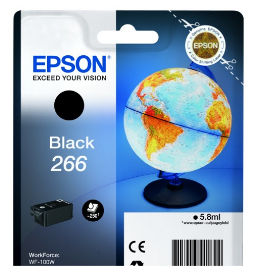 OEM Epson C13T26614010 (266) Ink Cartridge Black 260 Pages Content 5.8 ml