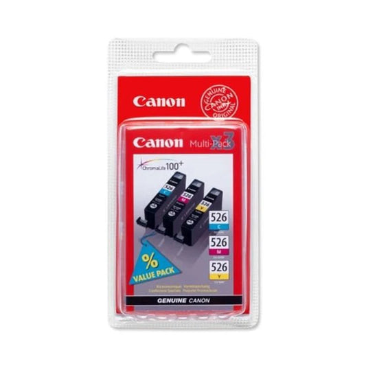 OEM Canon 4541B009 (CLI-526) Ink Cartridge Multi Pack 450 Pages 9ml Pack Qty 3
