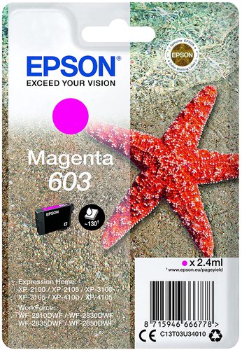 OEM Epson 603XL High Capacity Magenta Ink Cartridge T03A34010