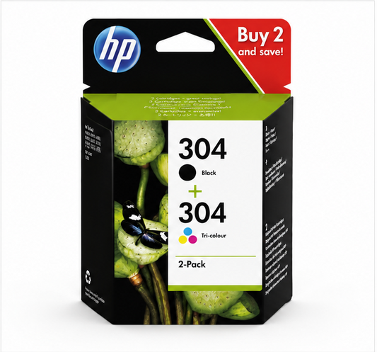 OEM HP 304 Black and Tri-Colour Original Ink Cartridge Multipack 3JB05AE