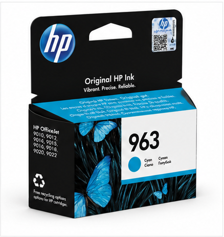OEM HP 963 Cyan Original Ink Cartridge 3JA23AE