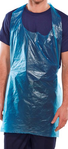 PE 20 Micron Polyethylene Aprons (Blue)