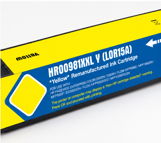 Remanufactured HP 981Y Yellow Extra Hi Cap L0R15A Inkjet