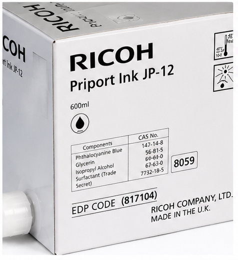 Ricoh Priport JP1210 817104 5 x 600cc Ink JP12