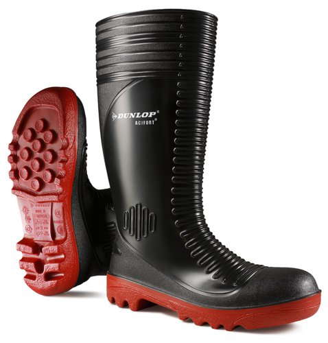 Dunlop Acifort Ribbed Full Safety Wellington Black 06, 07, 09