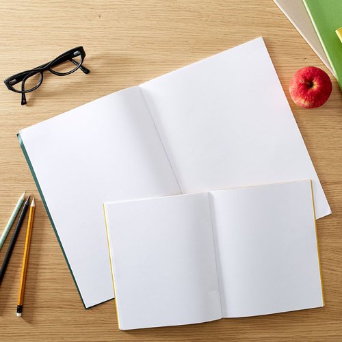 RHINO A4 Exercise Book 64 Pages / 32 Leaf Red Plain (Pack of 50)
