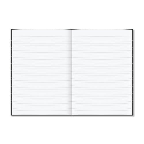RHINO A5, A4 Hardback Notebook Casebound 192 Pages 8mm Lined (Single)