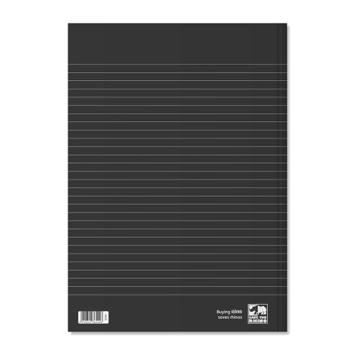 RHINO A5, A4 Hardback Notebook Casebound 192 Pages 8mm Lined (Single)