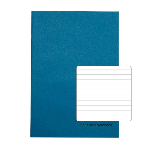 RHINO A4 Perforated Counsels/Council Notebook 96 Page, Light Blue, F8 (Pack of 10, 80)