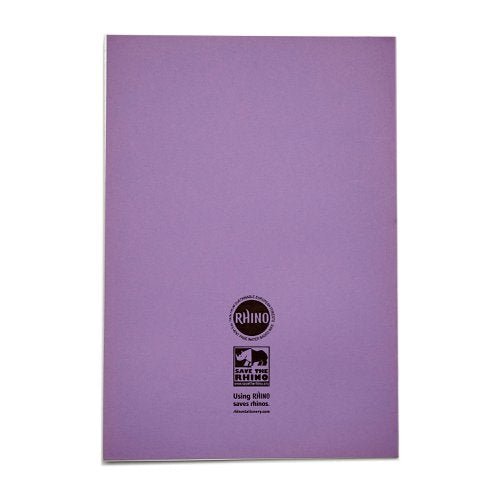 RHINO A4 Exercise Book 48 page, Purple, F12 (Pack of 10, Red, F12 (Pack of 10, Purple, F12 (Pack of 100, Red, F12 (Pack of 100)