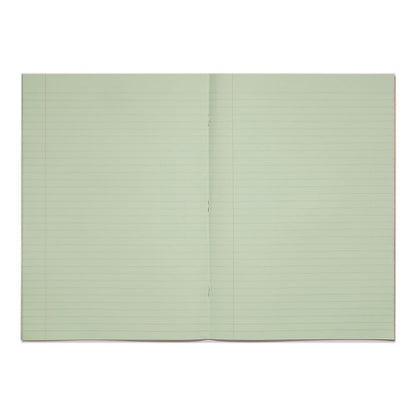 RHINO A4 Special Exercise Book 48 Page, Red with Tinted Blue, Green Paper, F8M (Pack of 10)