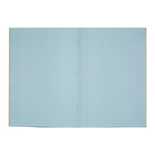 RHINO A4 Special Exercise Book 48 Page, Yellow with Tinted Blue Paper, F8M, S10 (Pack of 50)