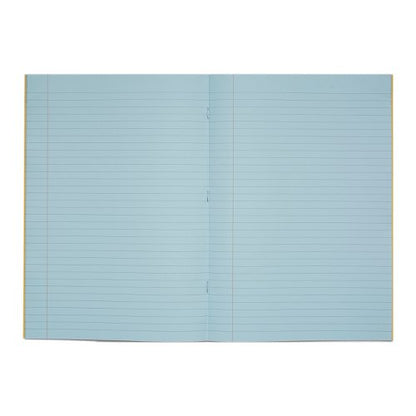 RHINO A4 Special Exercise Book 48 Page, Yellow with Tinted Blue Paper, F8M, S10 (Pack of 50)