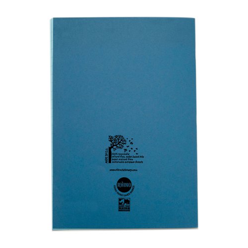 RHINO A4 Special Exercise Book 48 Page, Light Blue with Tinted Blue Paper, S10 (Pack of 50, F12M (Pack of 10, S10 (Pack of 10, F8M (Pack of 10)