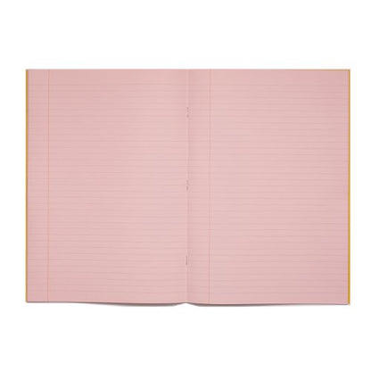 RHINO A4 Special Exercise Book 48 Page, Yellow, Red with Tinted Pink Paper, F8M (Pack of 10)