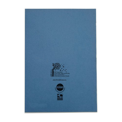 RHINO A4 Exercise Book 64 Page, Light Green, 80 Page, Light Green, 64 Page, Light Blue, F8/B (Pack of 50)