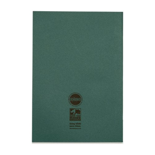 RHINO A4 Exercise Book 80 Page, Dark Green, F8/B (Pack of 50, 80 Page, Dark Green, F8/B (Pack of 10, 48 page, Dark Green, F8/B (Pack of 10, 48 page, Dark Green, F8/B (Pack of 100)