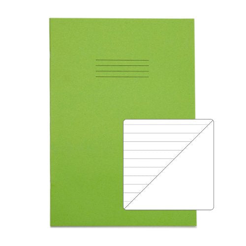 RHINO A4 Exercise Book 64 Page, Light Green, 80 Page, Light Green, 64 Page, Light Blue, F8/B (Pack of 50)