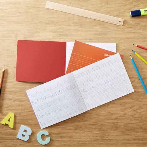 RHINO A4 Learn to Write Book 40 Page, Red, Wide-Ruled LTW6B:20R (Pack of 10, 100)
