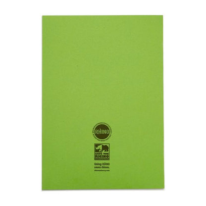 RHINO A4 Exercise Book 80 Page, Light Green, F8/B (Pack of 10)