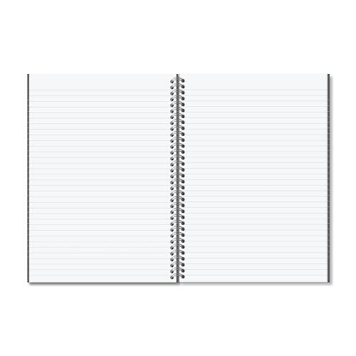 RHINO A4, A5 Hardback Notebook Wirebound 160 Pages 8mm Lined - Pack of 3