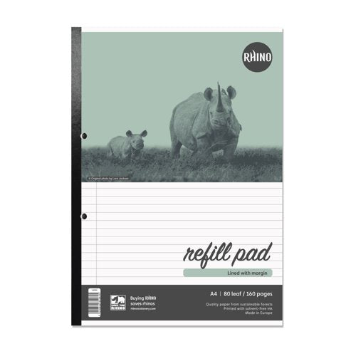 RHINO A4 Refill Pad 80 Leaf, F8M (Pack of 48, 6, 10)