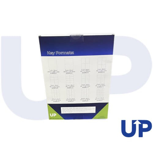 UP A4 Multipurpose Labels 8 Per Sheet 99.1 x 67.7mm (White) Pk of 100