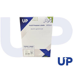 UP A4 Multipurpose Labels 21 Per Sheet 63.5 x 38mm (White) Pk of 100