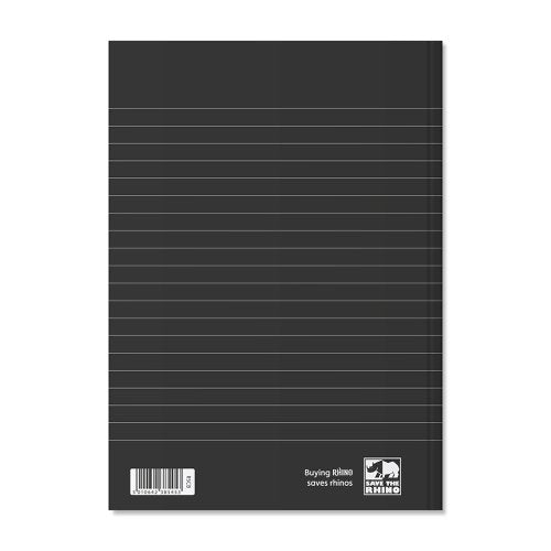 RHINO A5, A4 Hardback Notebook Casebound 192 Pages 8mm Lined (Single)