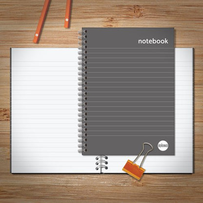 RHINO A4, A5 Hardback Notebook Wirebound 160 Pages 8mm Lined - Pack of 3