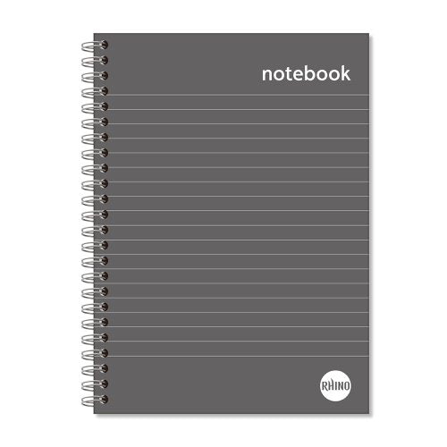 RHINO A4, A5 Hardback Notebook Wirebound 160 Pages 8mm Lined - Pack of 3