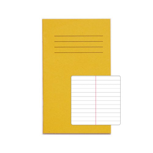 RHINO A6+ Vocabulary Exercise Book 48 Page, Yellow, F7CM (Pack of 10, 100)