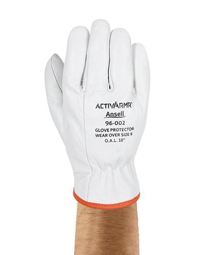 Ansell LOW VOLTAGE LEATHER PREMIUM GOAT SKIN PROTECTOR GLOVE Size 10 XL, 8 M