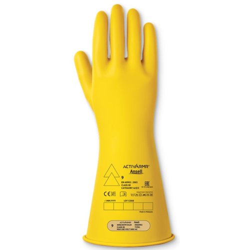 Ansell LOW VOLTAGE ELECTR INSULATING GLOVE (CLASS 0) 14” SX 11 XXL