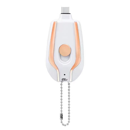1500mAh Mini Power Emergency Pod Keychain Charger With Type-C Iphone and Android