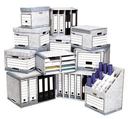 System 120mm Folio Transfer File Grey (FSC) Pack of 10 120x255x360mm