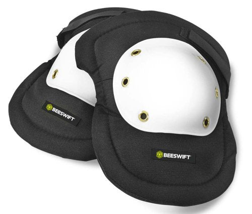 Beeswift Riveted Cap Knee Pads White / Black WHILE STOCK LASTS