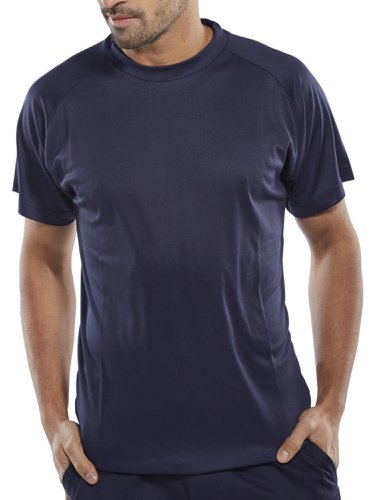 Beeswift B-Cool Lightweight Tee Shirt Navy Blue 3XL, M, XL, 2XL, 4XL
