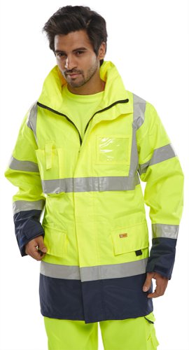 Beeswift Two Tone Breathable Traffic Jacket Saturn Yellow / Navy 5XL, 6XL, 3XL, 4XL