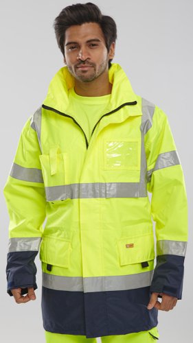 Beeswift Two Tone Breathable Traffic Jacket Saturn Yellow / Navy 5XL, 6XL, 3XL, 4XL