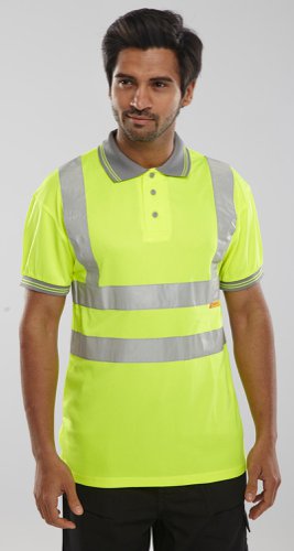 Beeswift B-Seen EN ISO 20471 Hi Vis Yellow Poloxl