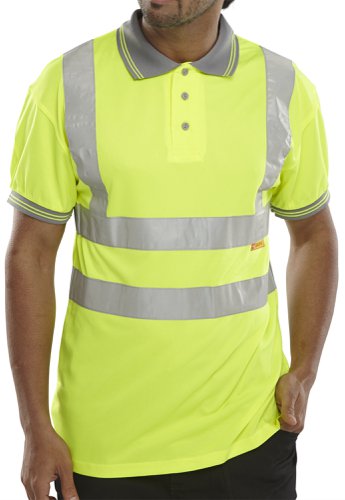 Beeswift Polo Shirt Short Sleeved Saturn Yellow 2XL, 3XL, 4XL
