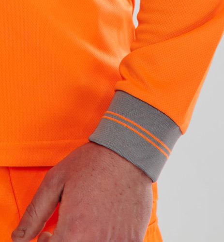 Beeswift Polo Shirt Long Sleeved Orange 4XL, Orange M, Orange XL, Orange 2XL, Orange 3XL, Red 2XL